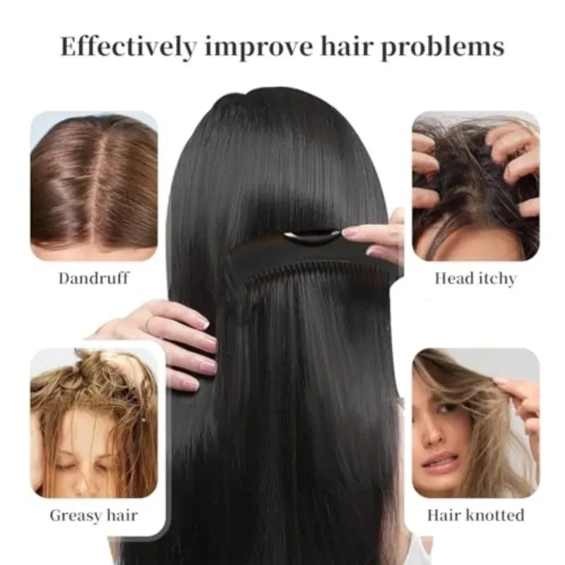 Self Cleaning Dandruff Comb with Scalp Massage and Exfoliation