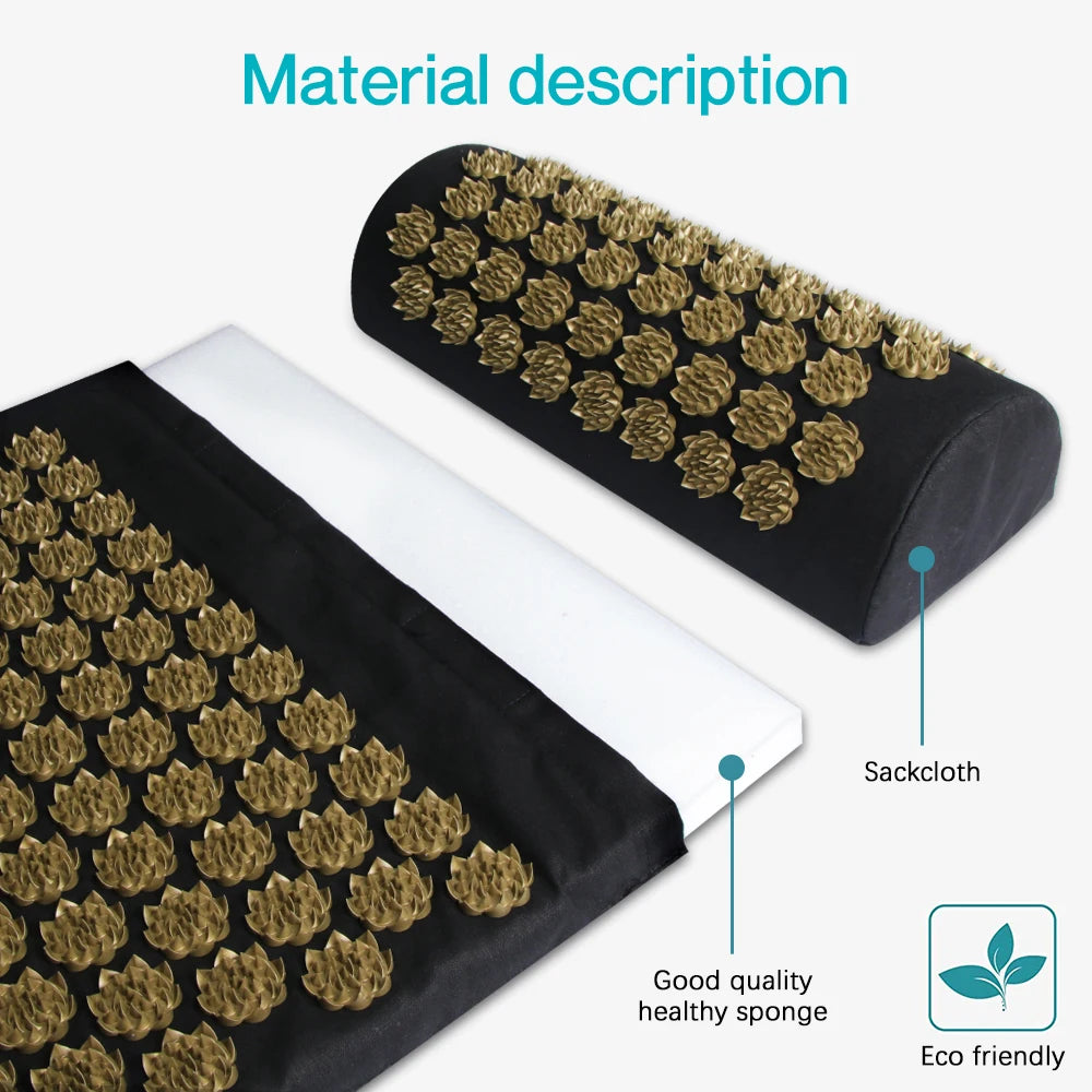 ShaxyMsc Acupressure Mat Kuznetsov Spike Needle Massage Cushion Back Relief