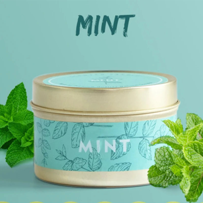 Natural Soy Wax Scented Candle In Decorative Travel Tin