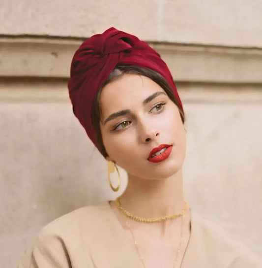 Vintage Soft French Turban Cotton Blend Head Wrap For Women