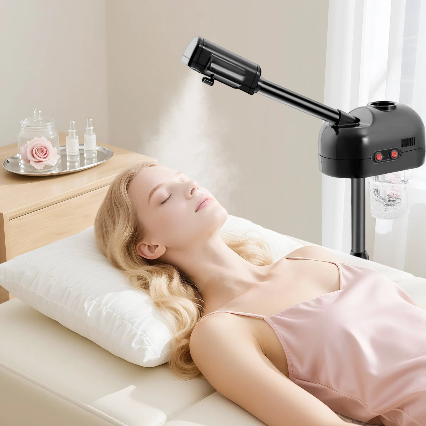 Bymaocar 800W Ozone Facial Steamer With Adjustable Height Rotatable