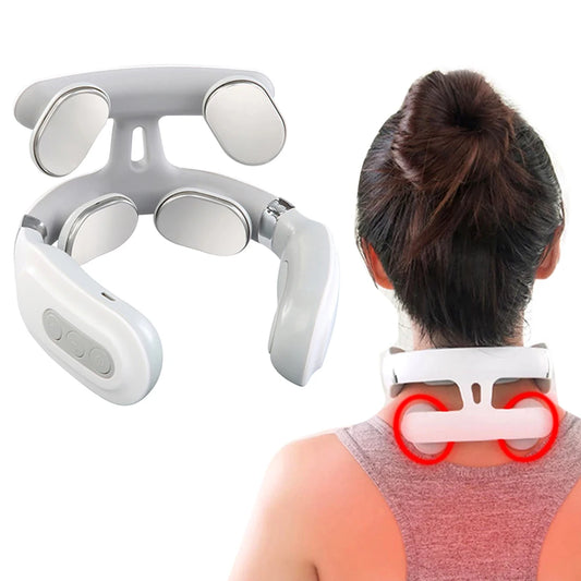 Portable 4 Head Rechargeable Vibration Back Massager For Muscle Relax