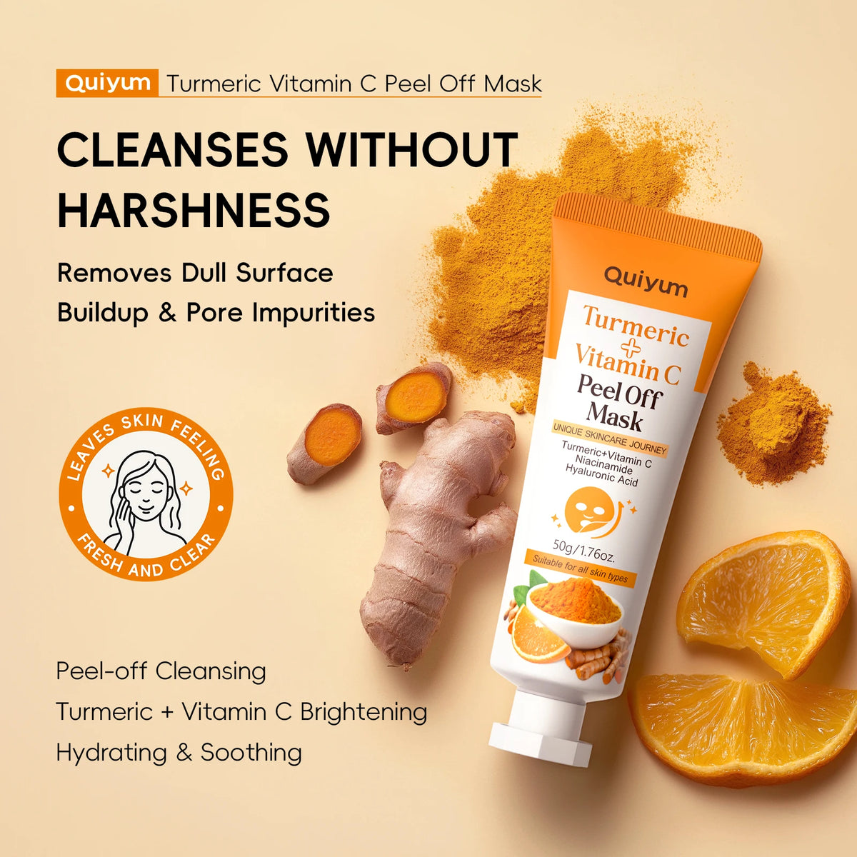 Quiyum Turmeric Vitamin C Facial and Body Skincare Set