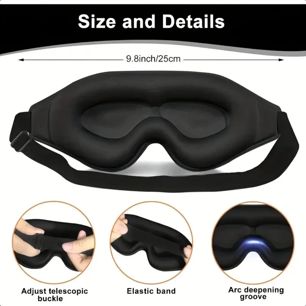 Breathable 3D Memory Foam Sleep Eye Mask For Deep Rest