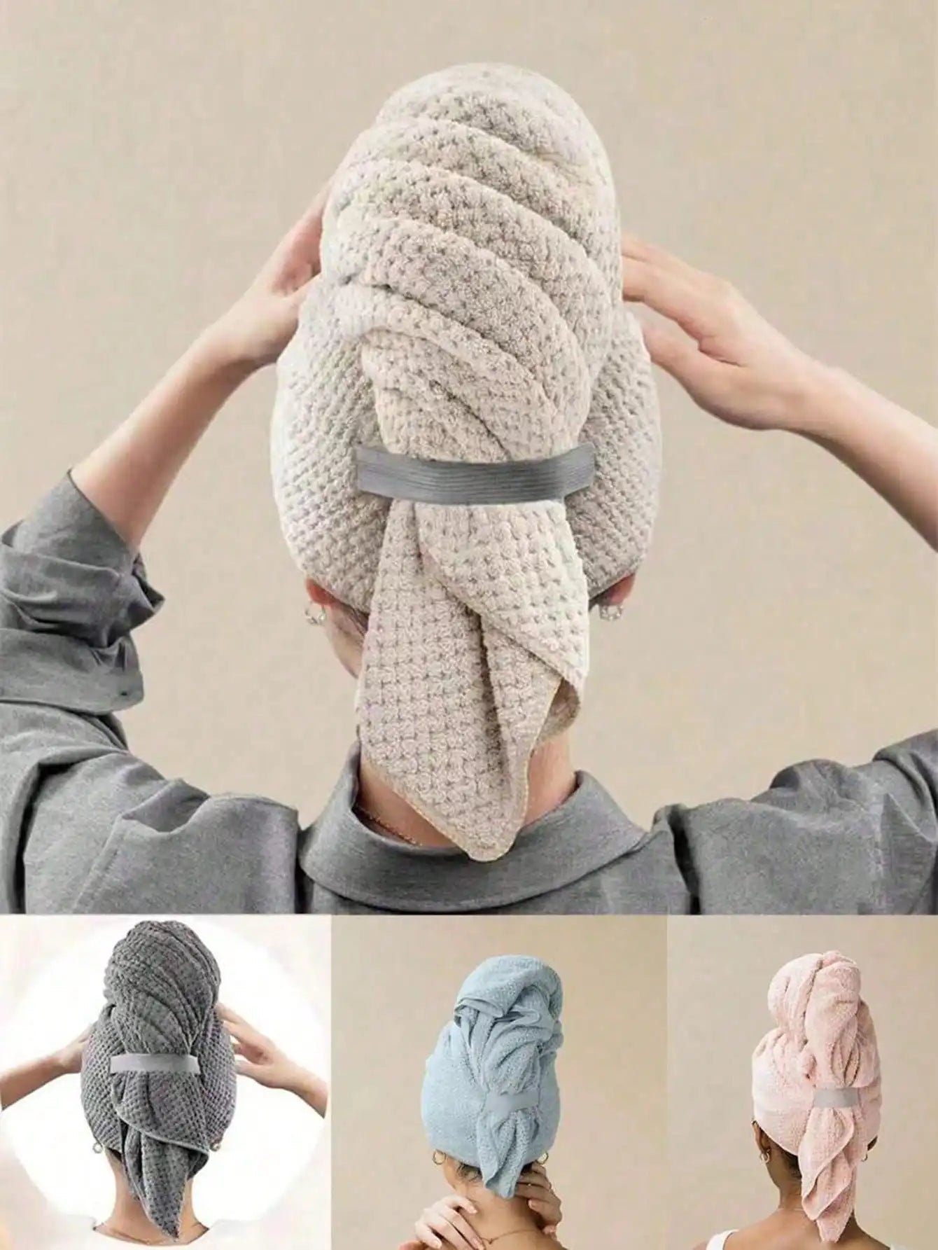 Microfiber Hair Wrapping Towel Super Absorbent Hair Drying Cap