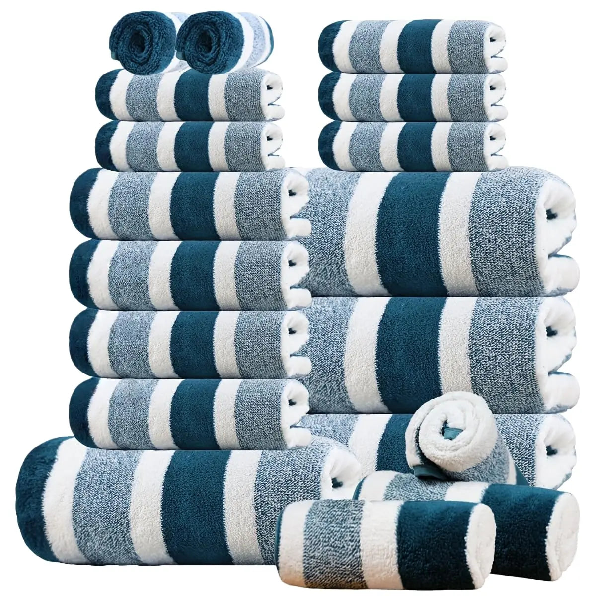 Luxury Bath Towels Set Quick Dry Absorbent Plush Soft Towels