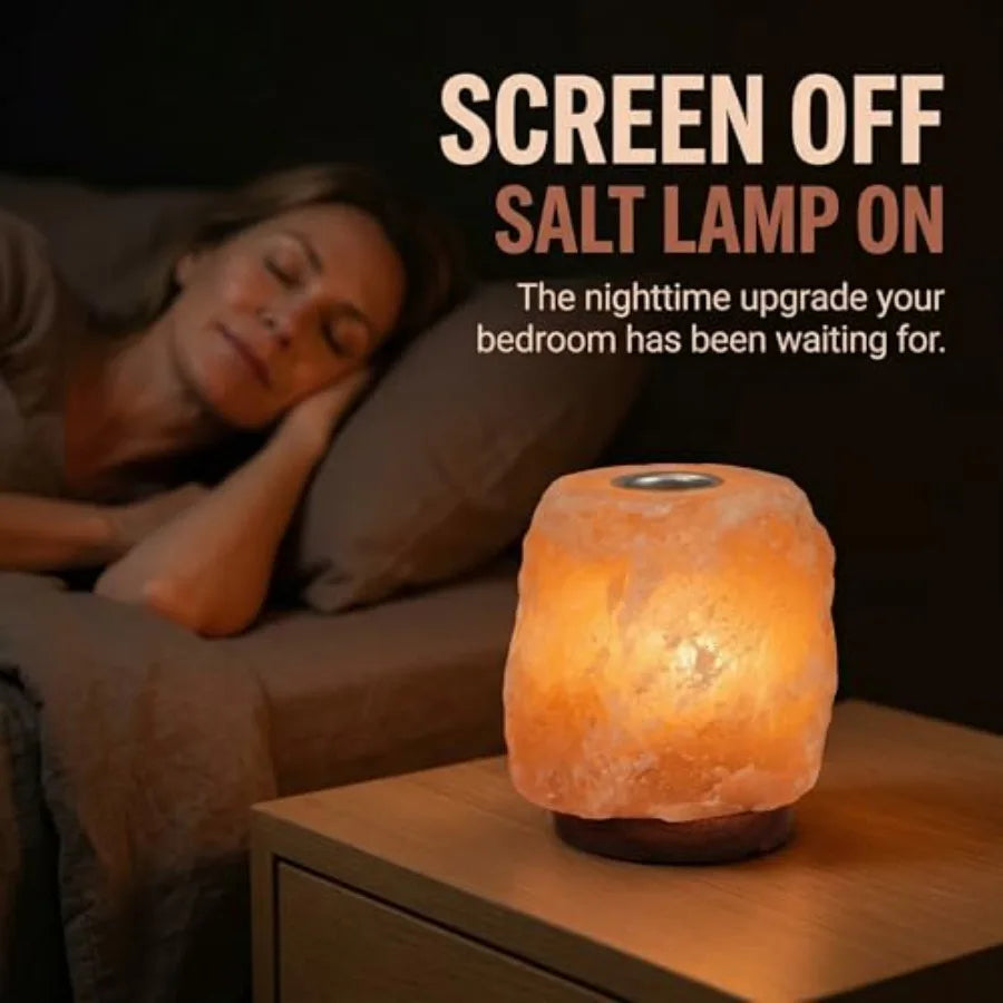 Himalayan Salt Lamp With Aromatherapy Tray And Dimmer Switch