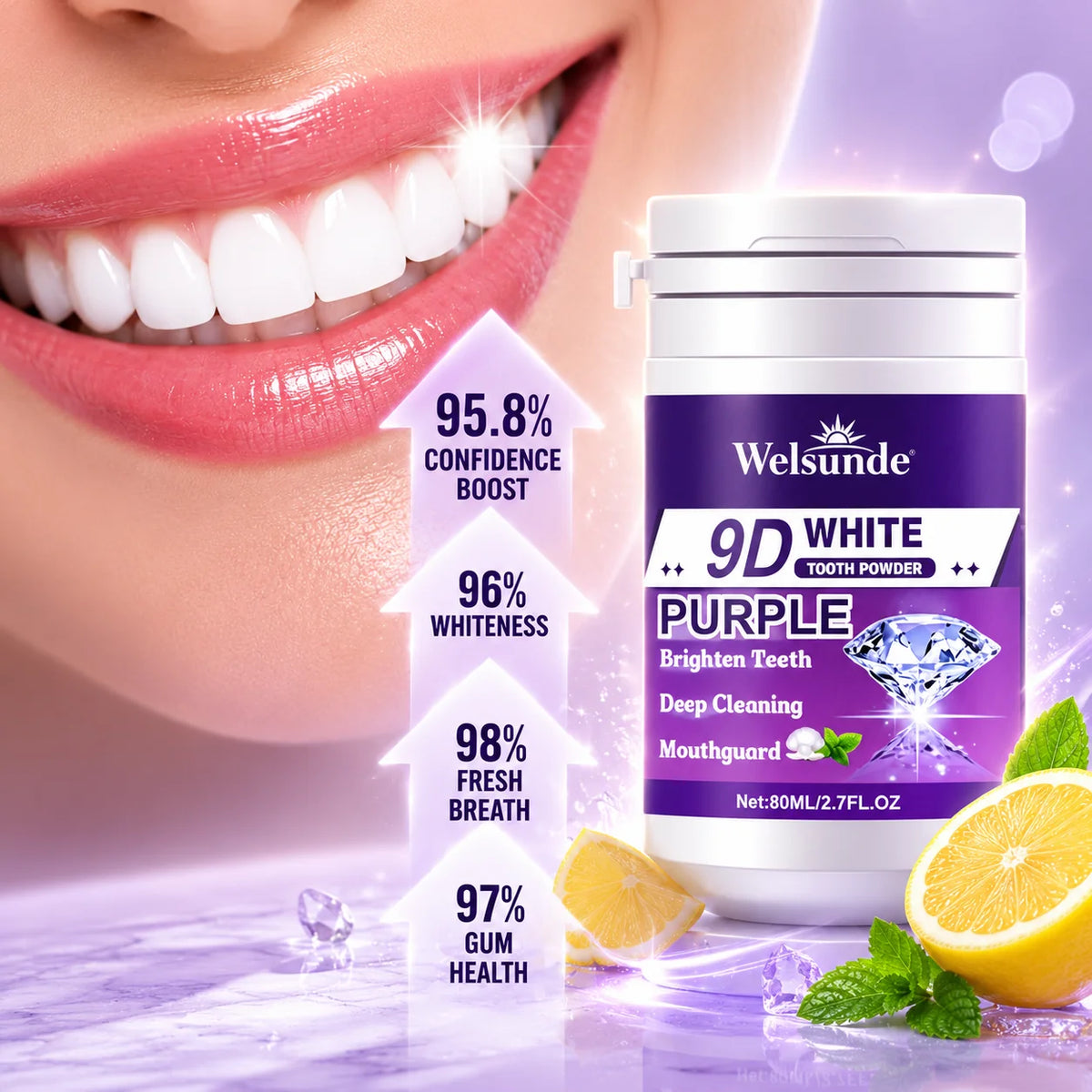 Welsunde Whitening Toothpaste For Fresh Breath And Stain Removal