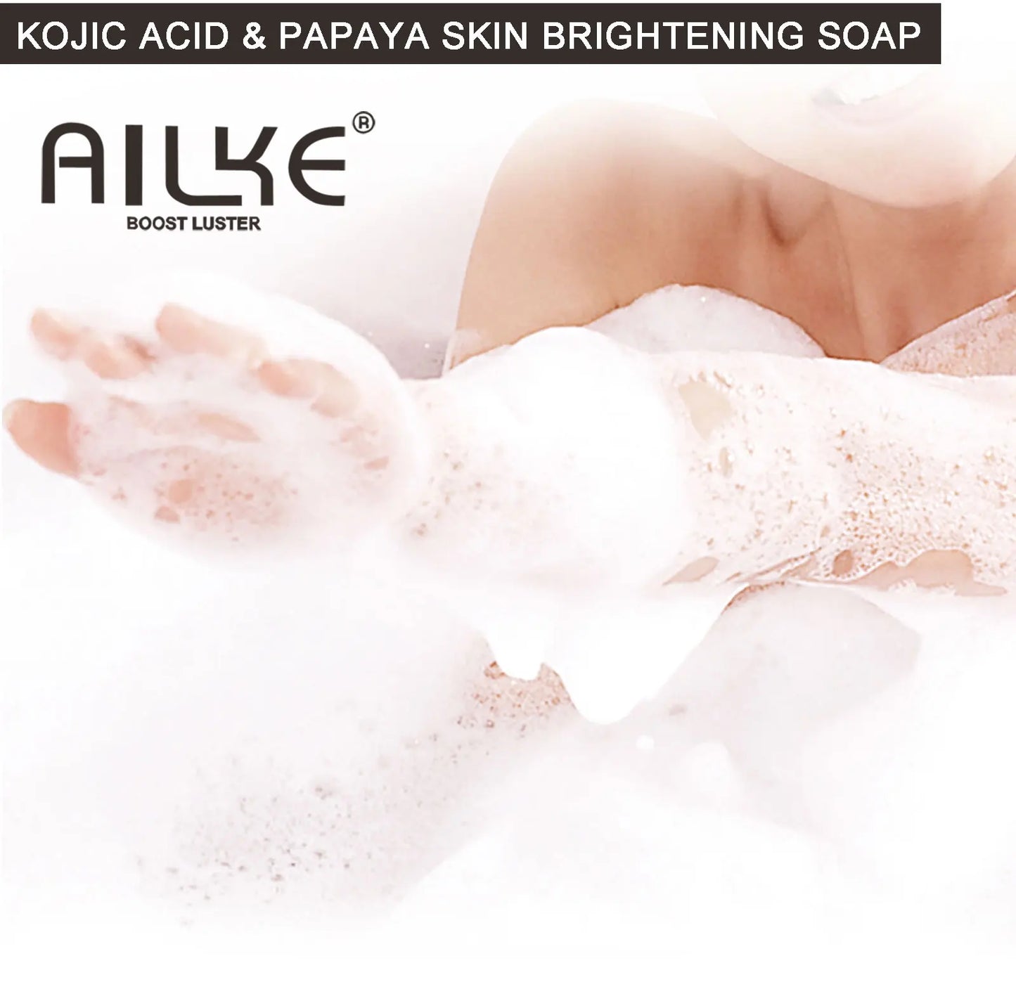 AILKE Papaya Whitening Soap Kojic Acid Hyaluronic For Dark Spots