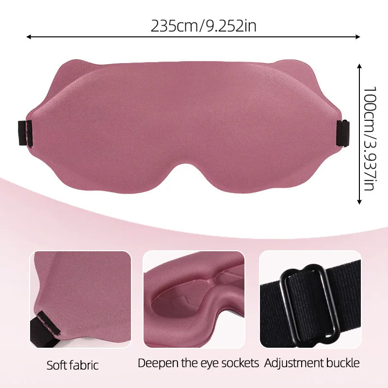 3D Contoured Sleeping Mask Light Blocking Eye Cover For Travel