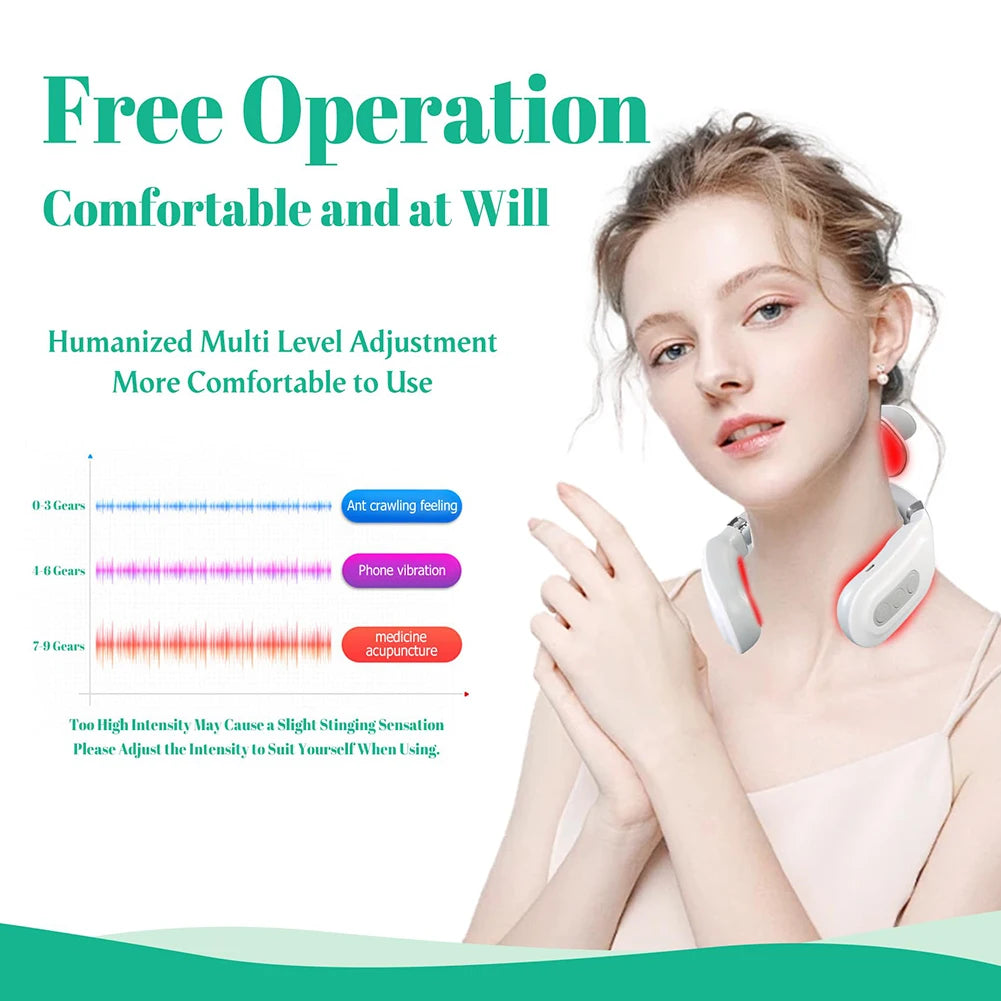 Portable 4 Head Rechargeable Vibration Back Massager For Muscle Relax