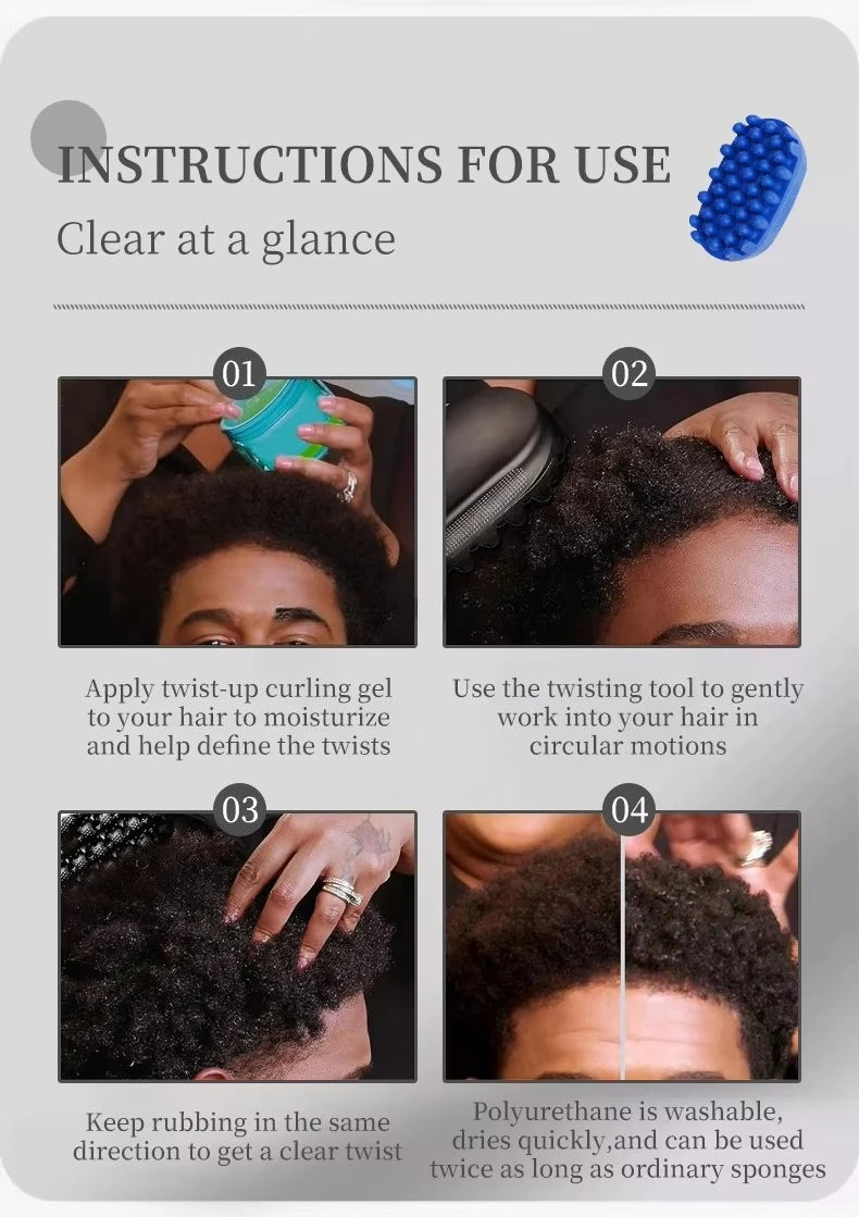 Magic Twist Hair Brush Silicone Mini Portable For Curly Hair