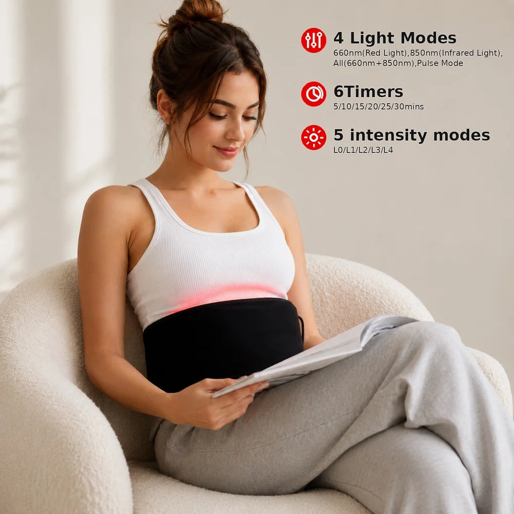 Light Therapy Belt 660nm 850nm Near Infrared for Body Relaxation