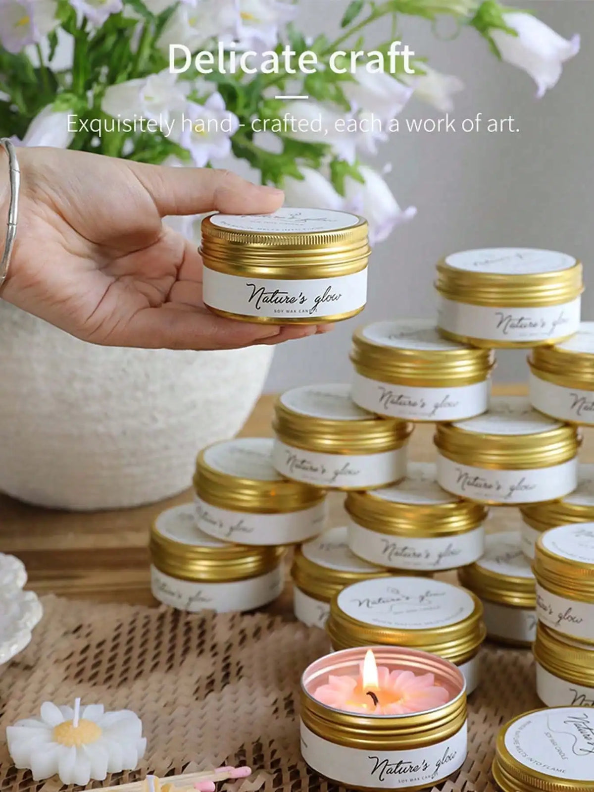 Little Iron Jar Chamomile Scented Soy Wax Aromatherapy Candle