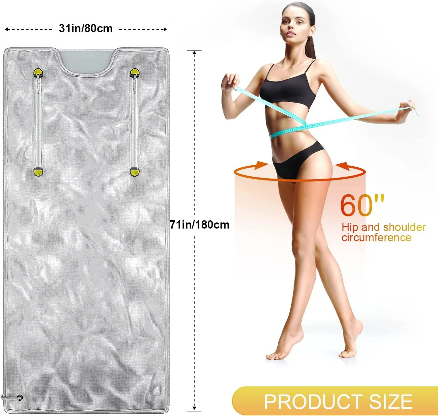 2 Zone Thermal Sauna Blanket For Weight Loss And Detox Therapy