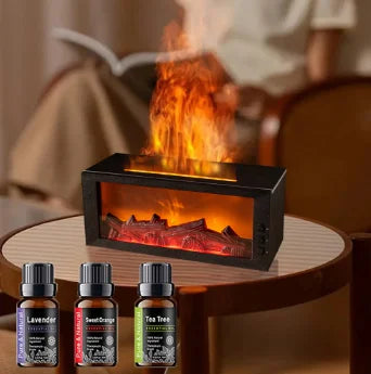 Kinscoter Simulated Fireplace Flame Aroma Diffuser Ultrasonic Humidifier Remote