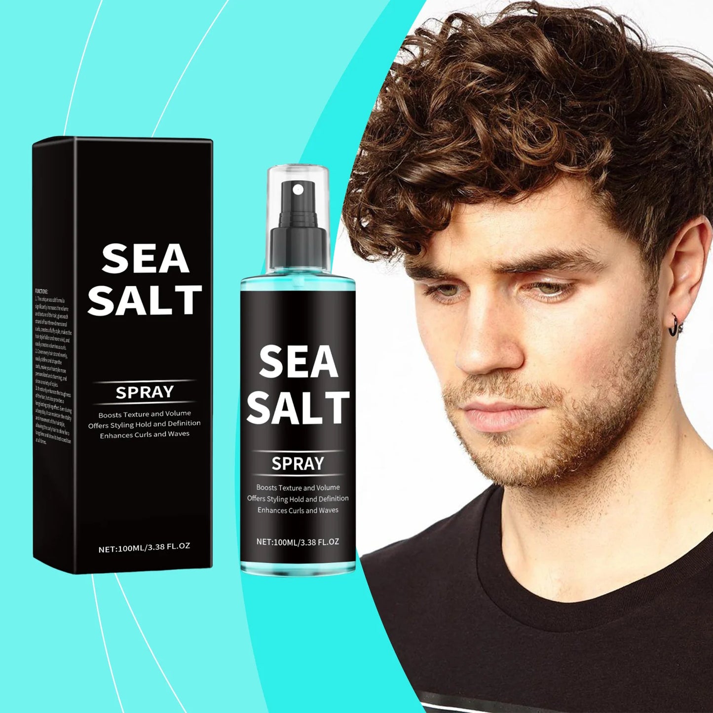 East Moon Sea Salt Hair Styling Spray Thickening Strong Hold