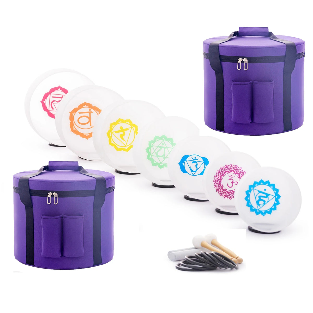 Hye-eun Crystal Singing Bowls Chakra Set For Meditation Sound Healing