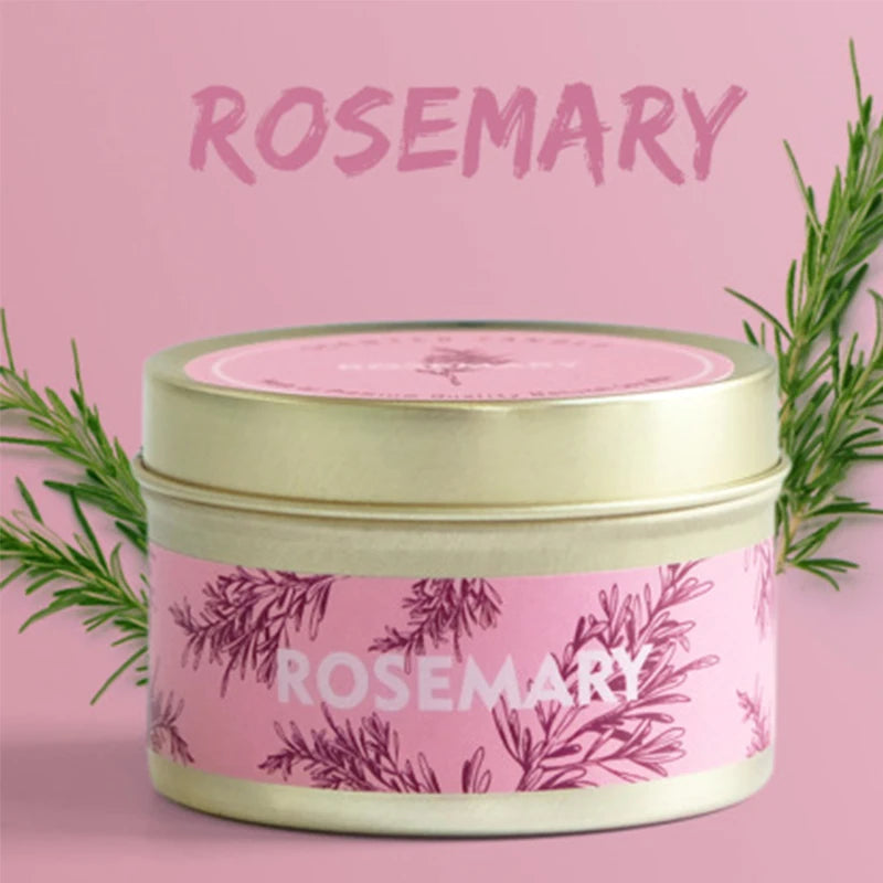 Natural Soy Wax Scented Candle In Decorative Travel Tin