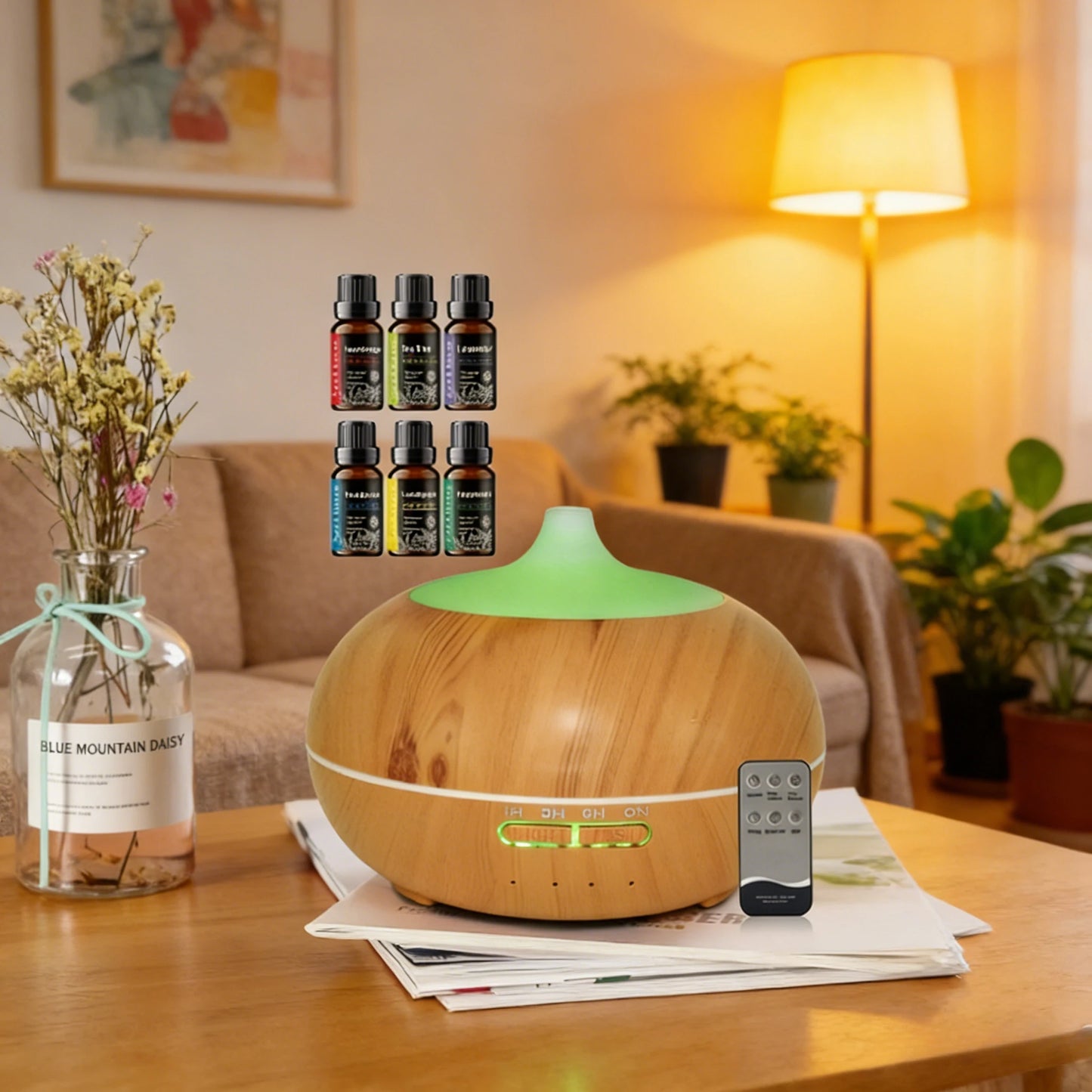Kinscoter Wood Grain Aromatherapy Diffuser USB Humidifier