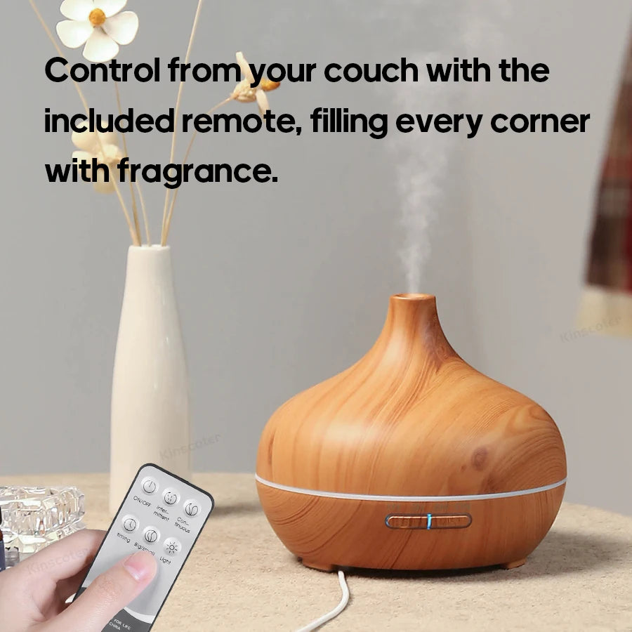 Kinscoter Wood Grain Aromatherapy Diffuser USB Humidifier