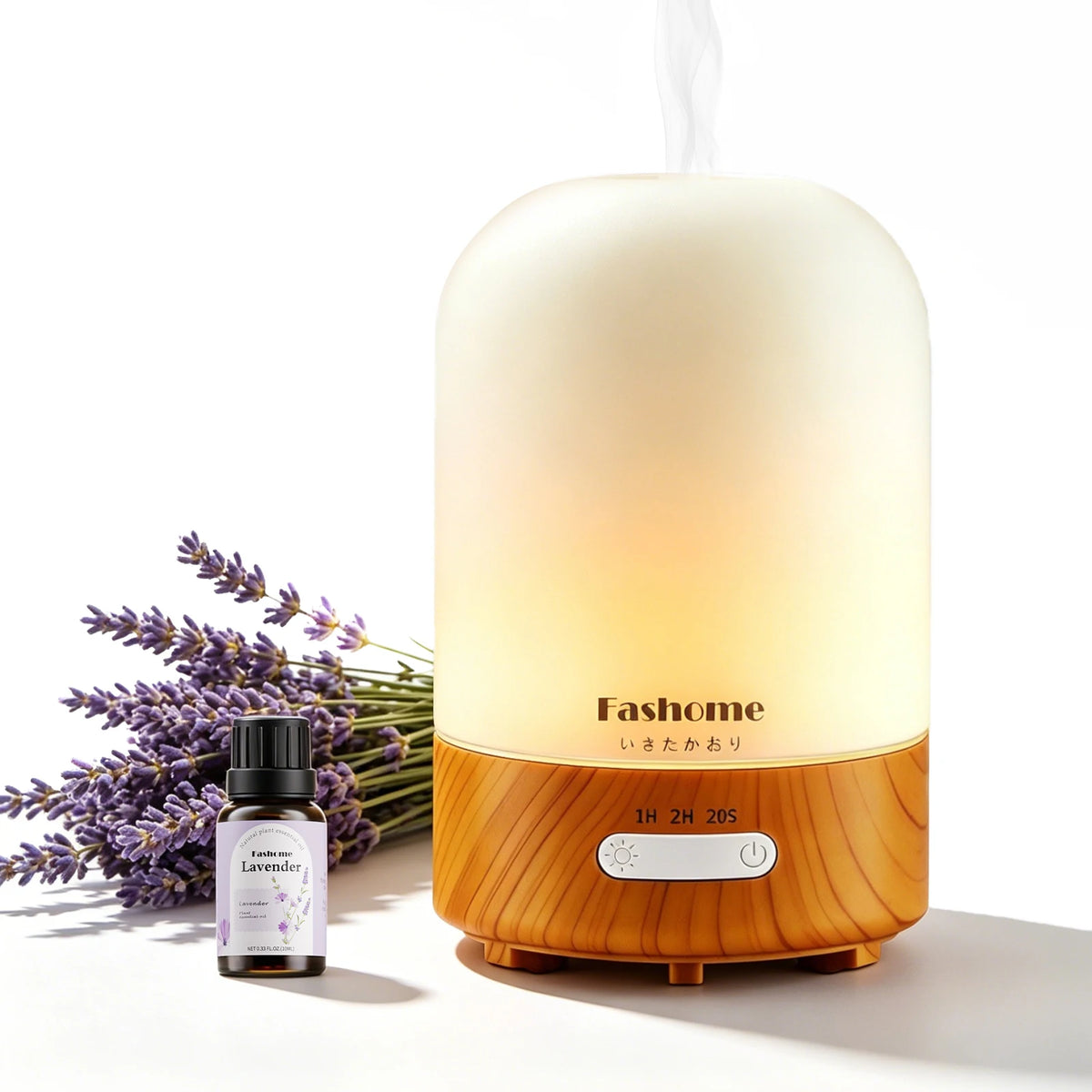 Fashome Glass Ultrasonic Aromatherapy Diffuser With Automatic Shutoff