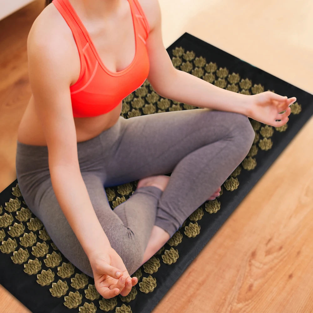 ShaxyMsc Acupressure Mat Kuznetsov Spike Needle Massage Cushion Back Relief