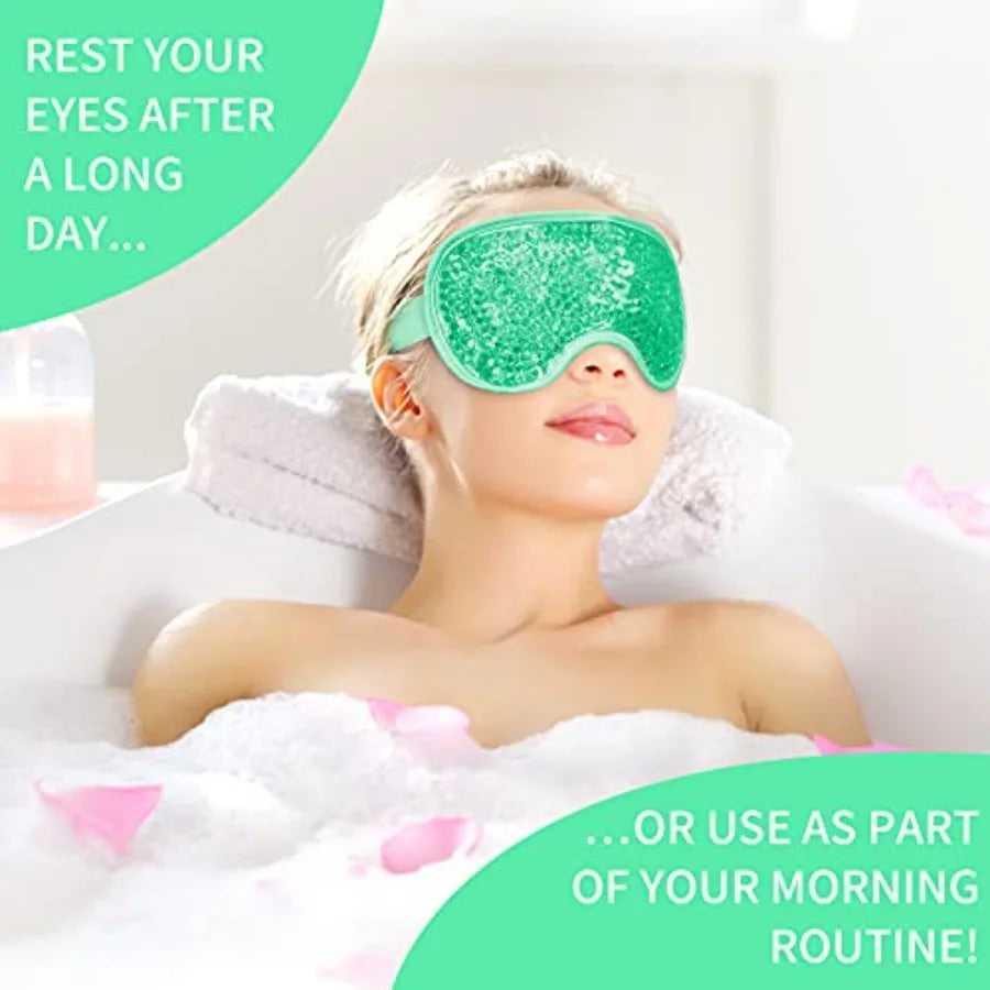 Reusable Cooling Gel Eye Mask Relieves Puffiness Promotes Sleep Comfort
