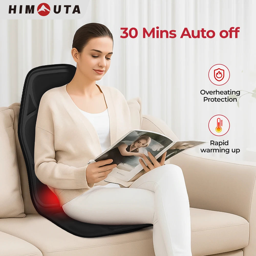 HIMOUTA Full Body Back Massager Chair Cushion With Heat