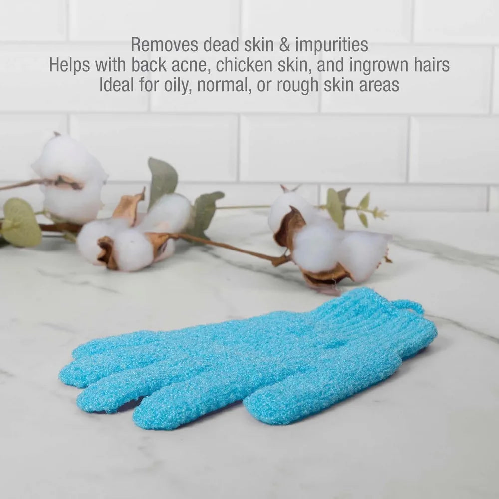 Red By Kiss Dual Sided Exfoliating Bath Shower Gloves