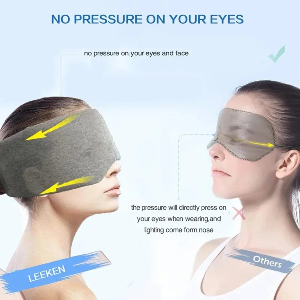 Adjustable Light Blocking Sleep Eye Mask Nylon For Travel