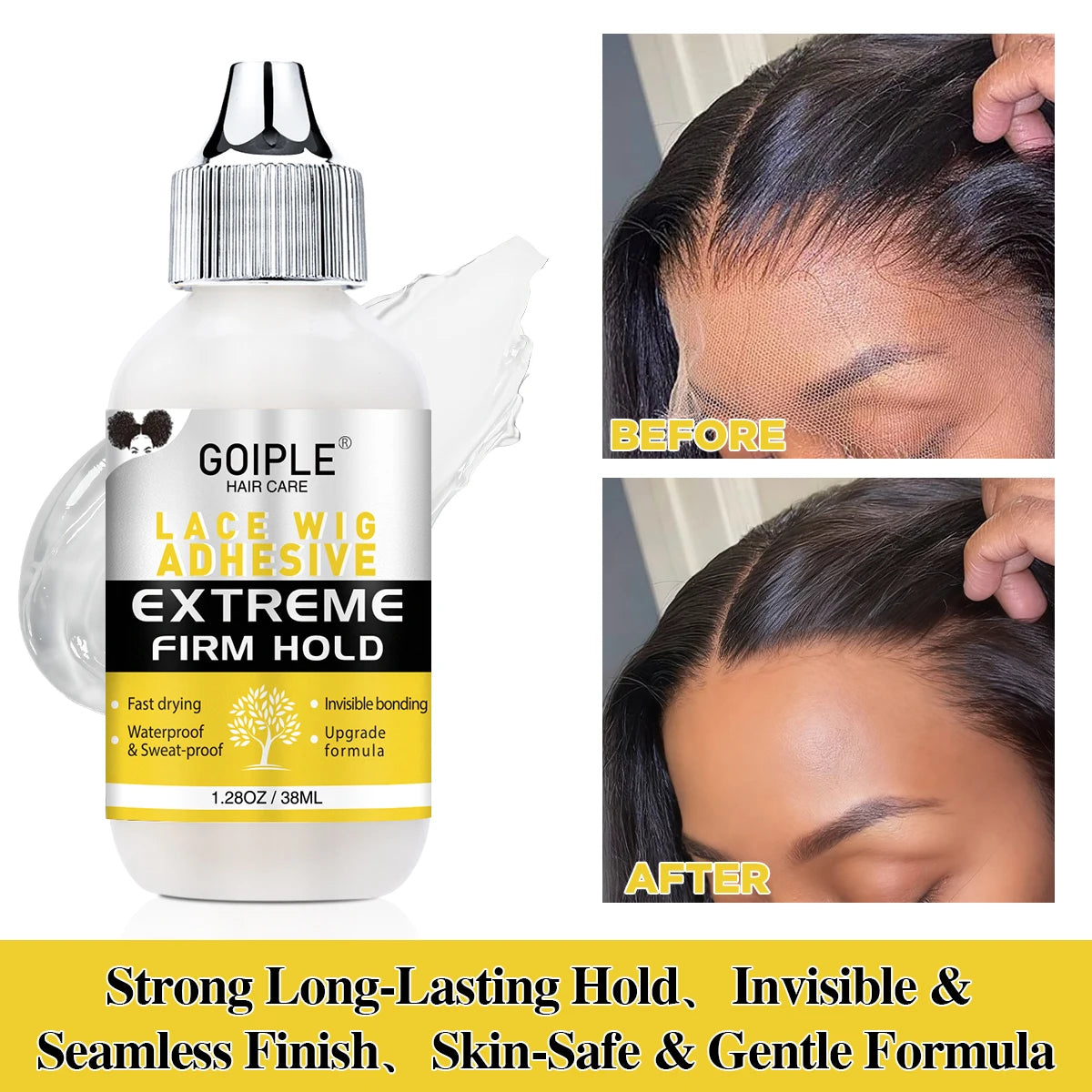 Goiple Complete Wig Install Kit With Lace Glue Melting Spray