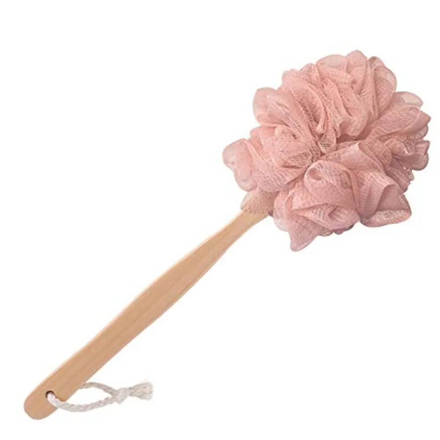 Premium Long Handle Bath Brush with Loofah For Men And Women