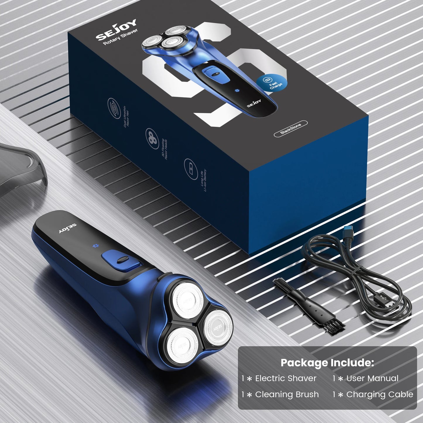 SEJOY BLASTO1 Electric Shaver For Men Triple Floating Head
