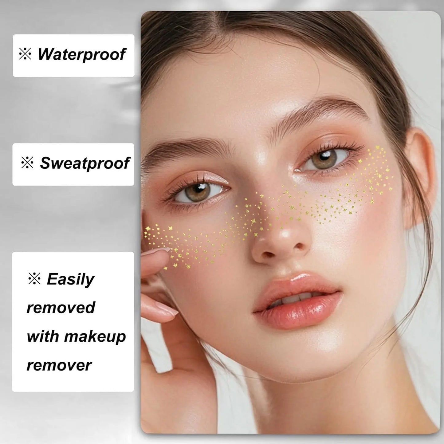 Waterproof Glitter Freckle Temporary Face Tattoo Stickers