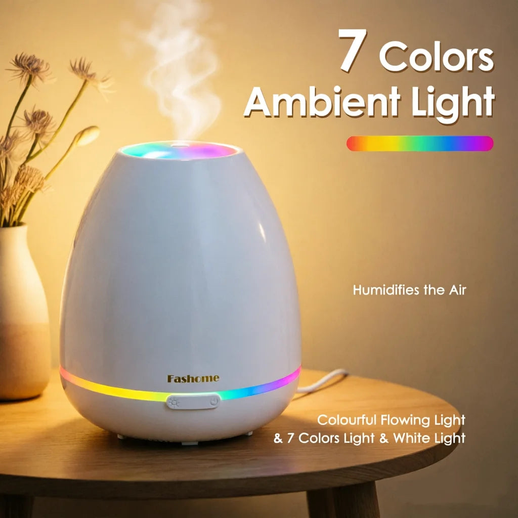 Fashome Ultrasonic Essential Oil Diffuser With Aromatherapy Humidifier