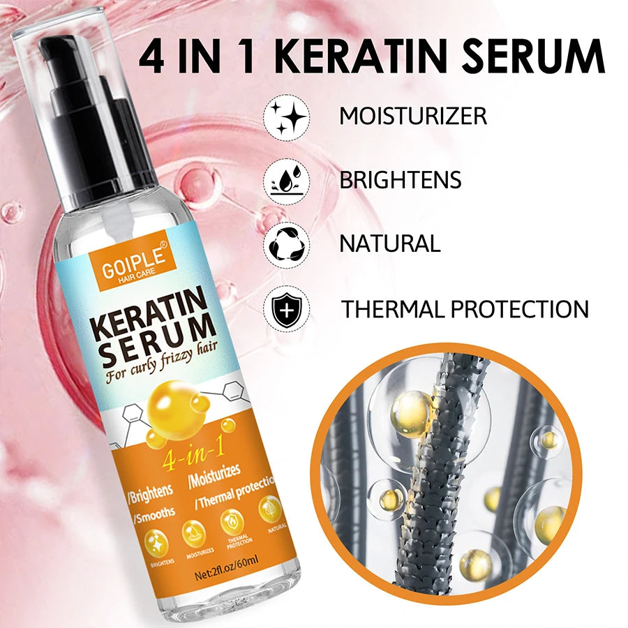 Goiple Keratin Hair Serum Anti Frizz Control For Curly Hair