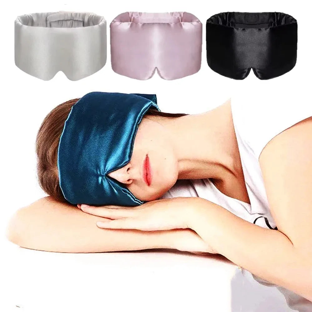 Mulberry Silk Sleep Mask Full Blackout Adjustable Eye Mask