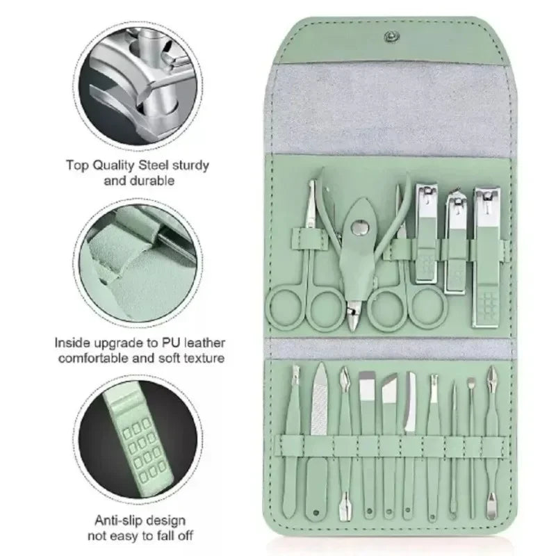 Stainless Steel Nail Clippers And Cuticle Nipper Travel Set