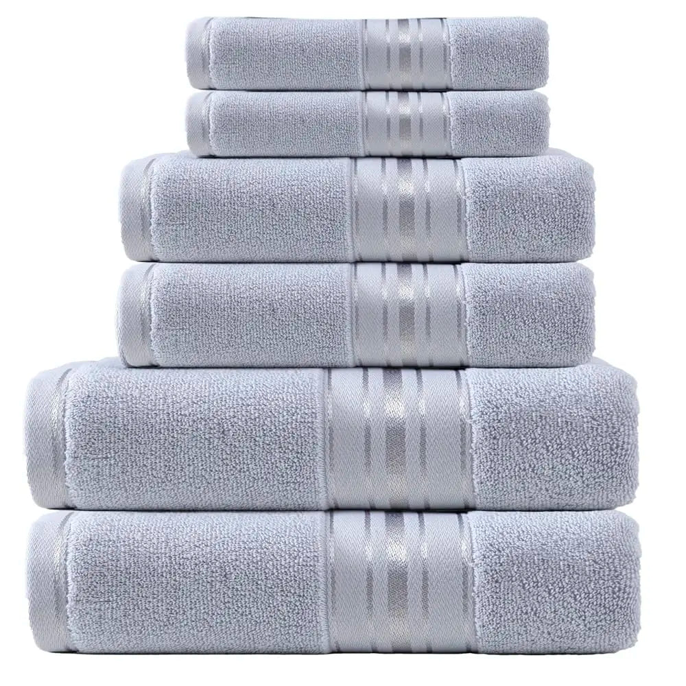 Luxury 6 Piece 100 Percent Cotton Turkish Towel Collection