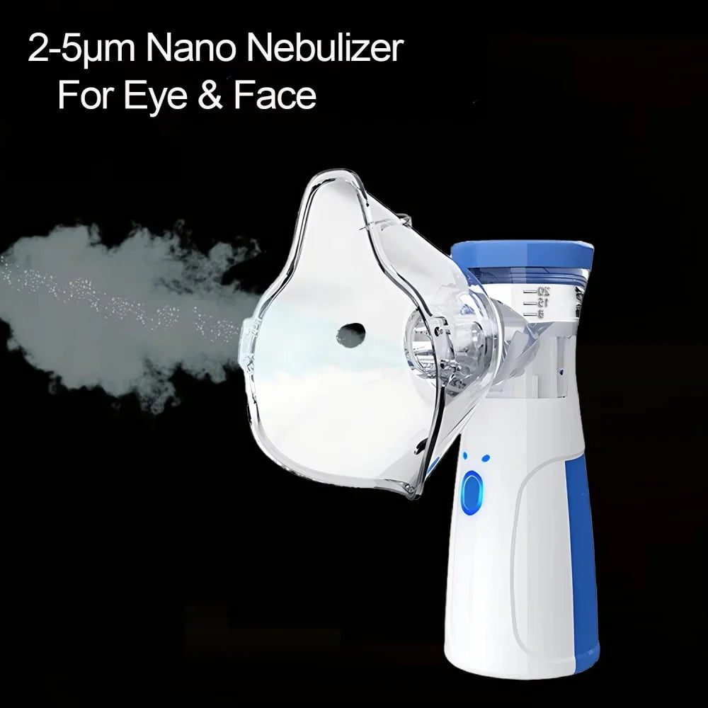 Mini Facial Steamer Rechargeable Silent Mesh Nebulizer for Skin Care