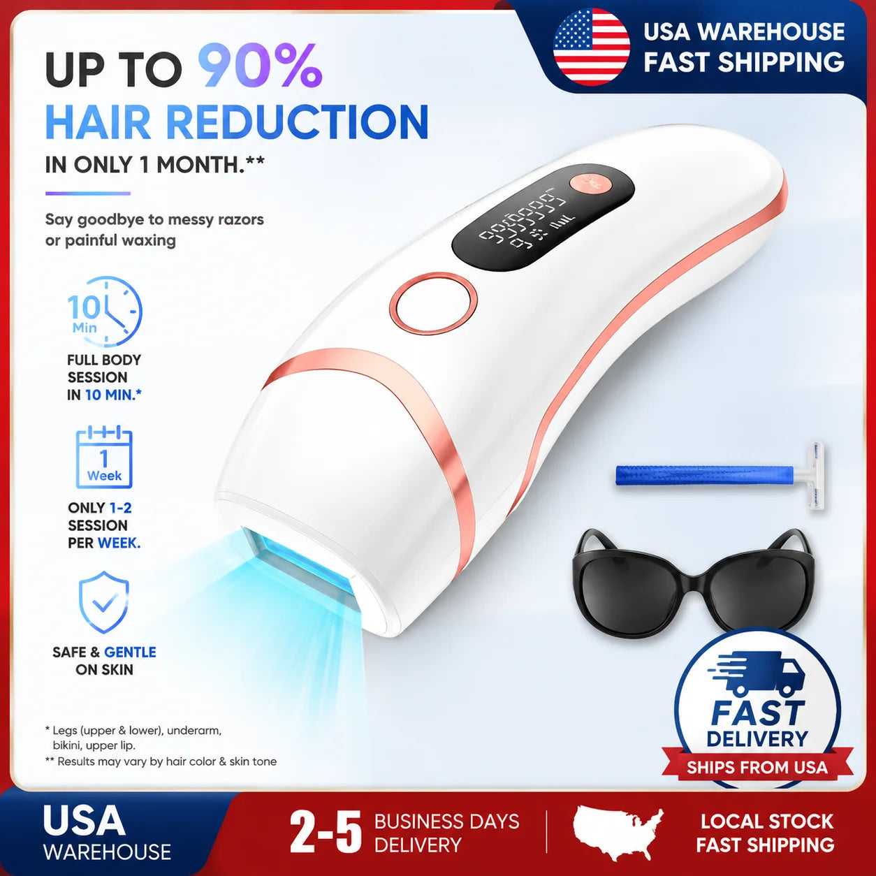 Lysmoski Ipl Hair Removal Device For Permanent Skin Rejuvenation Treatment