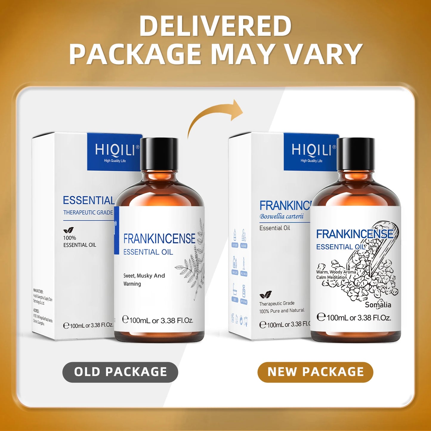 HIQILI Pure Frankincense Essential Oil For Aromatherapy Diffusers