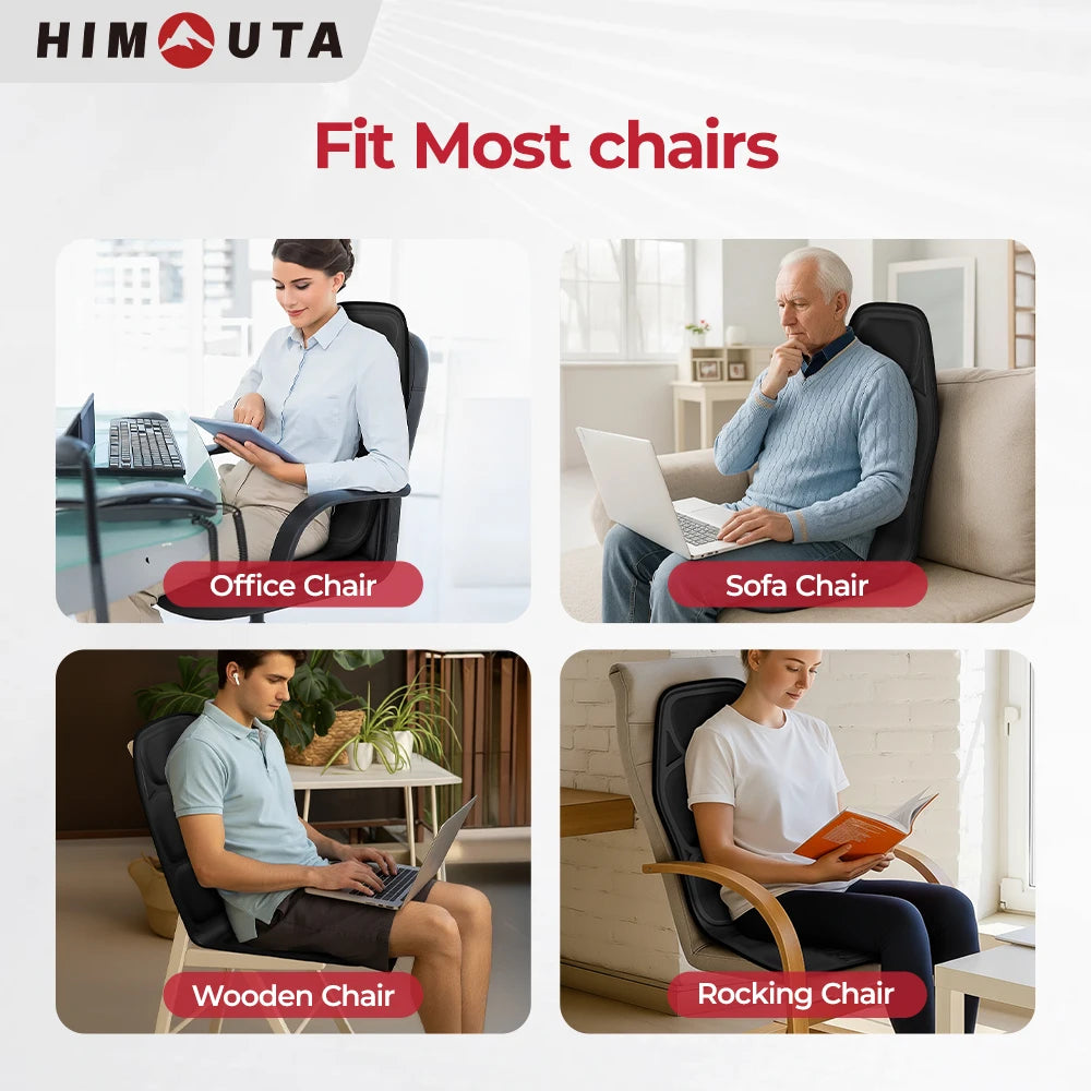 HIMOUTA Full Body Back Massager Chair Cushion With Heat