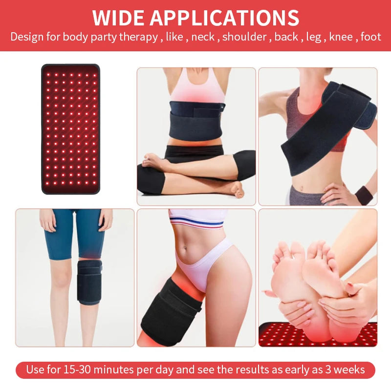 Red Light Therapy Wrap 660nm 850nm Near Infrared Relief Pad