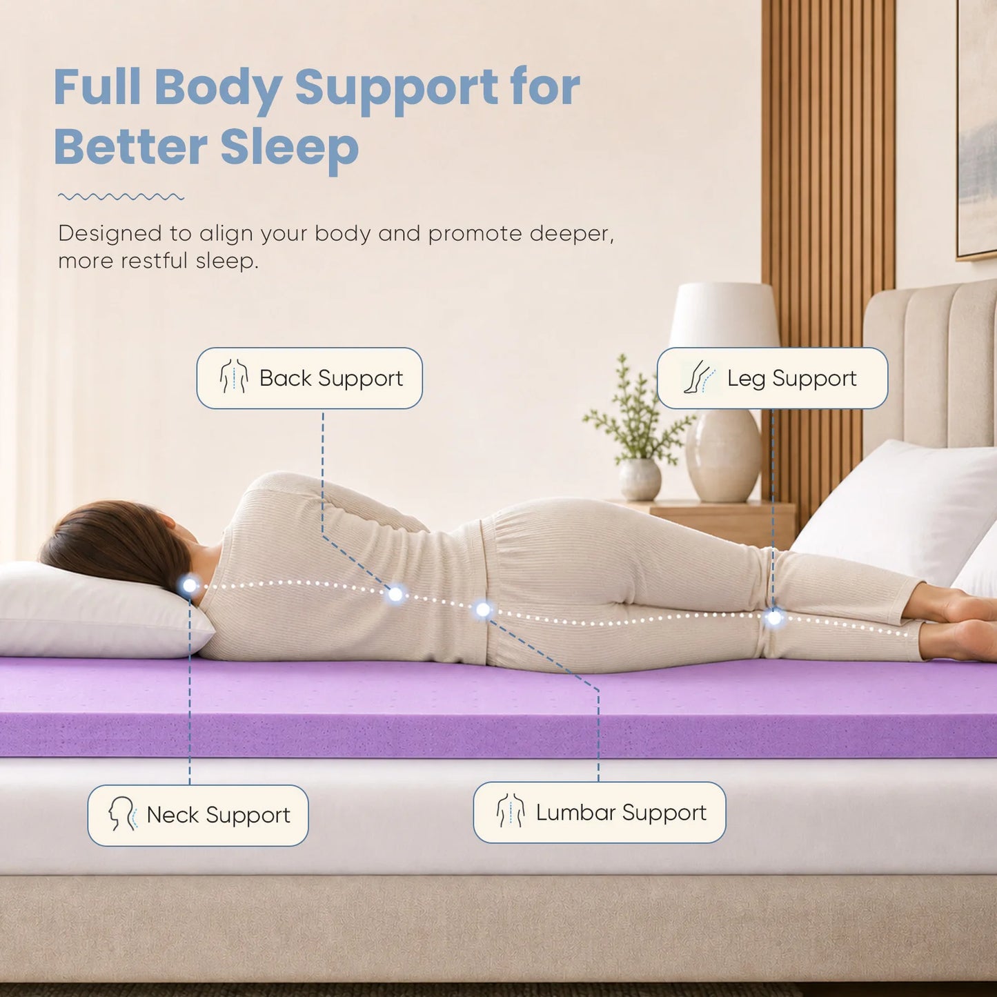 JHK Cooling Gel Memory Foam Mattress Topper With Breathable Design