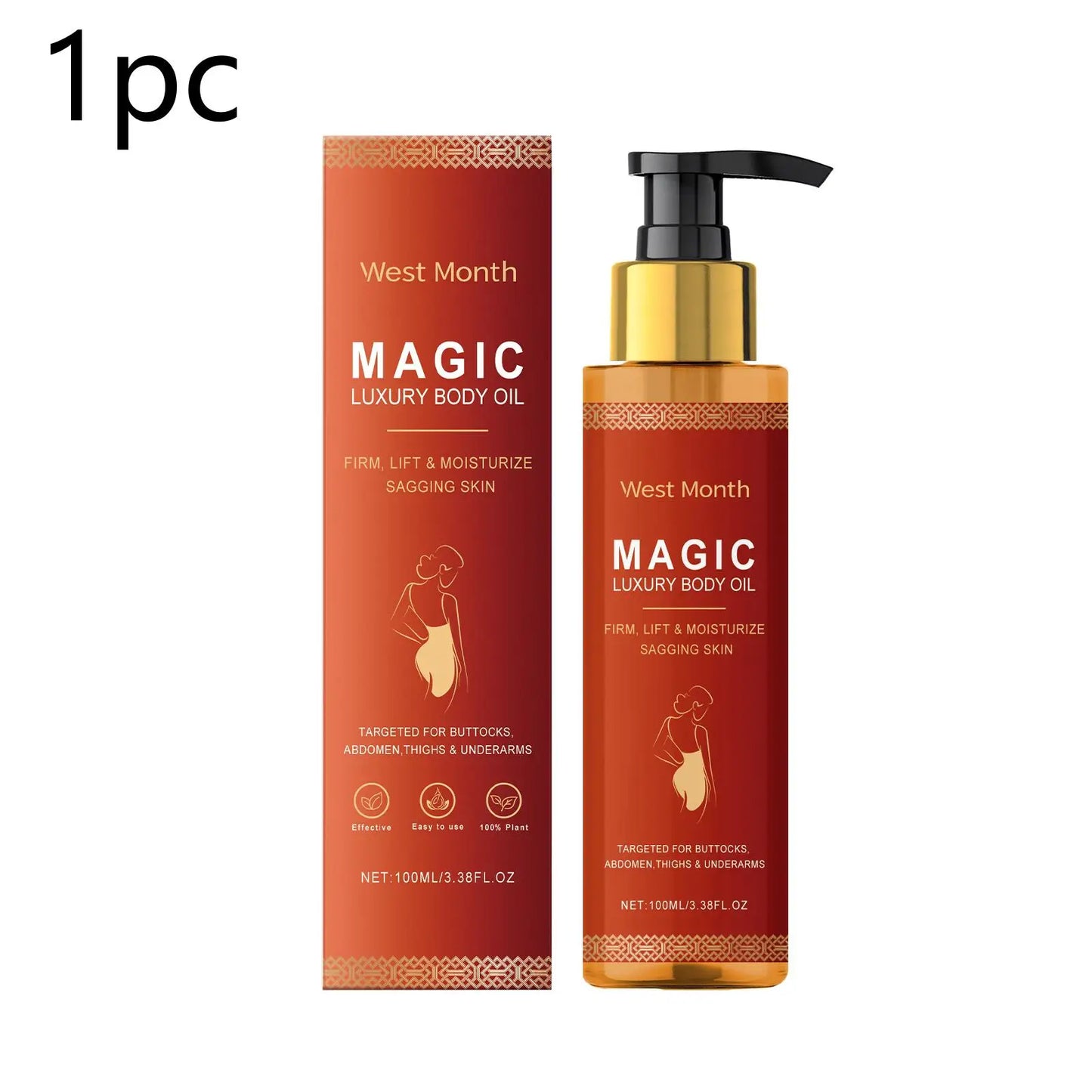 West Month Firming Body Oil For Glowing Skin Anti Cellulite