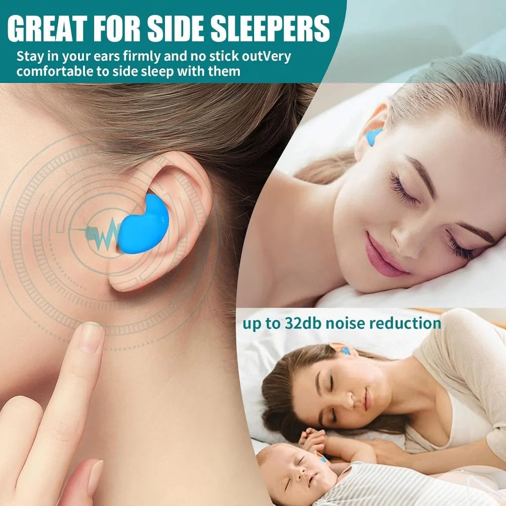 Moldable Silicone Ear Plugs For Sleeping Noise Cancelling Reusable