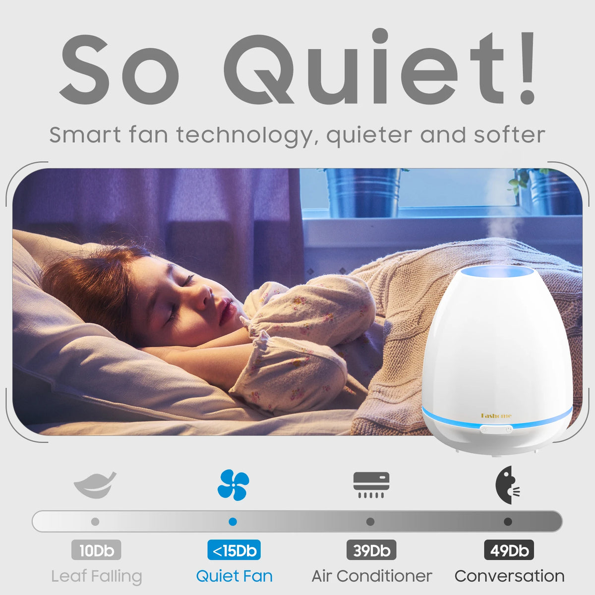 Fashome Ultrasonic Essential Oil Diffuser With Aromatherapy Humidifier