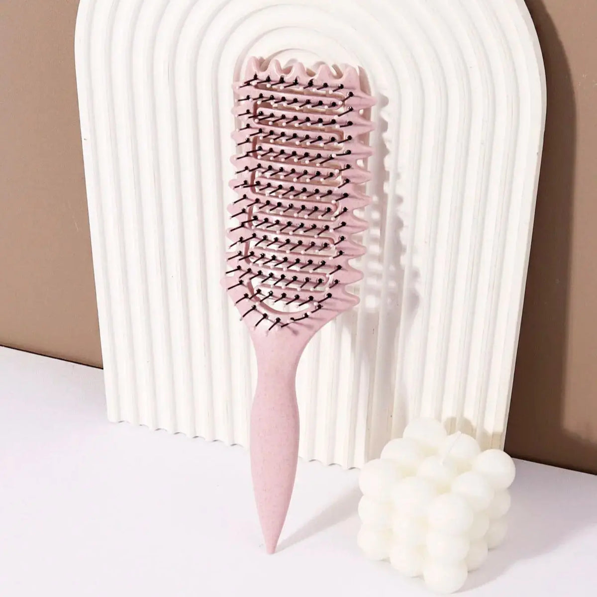 Hollow Massage Nylon Styling Brush For Hair And Wigs